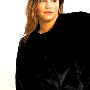 Cropped Faux Fur Jacket